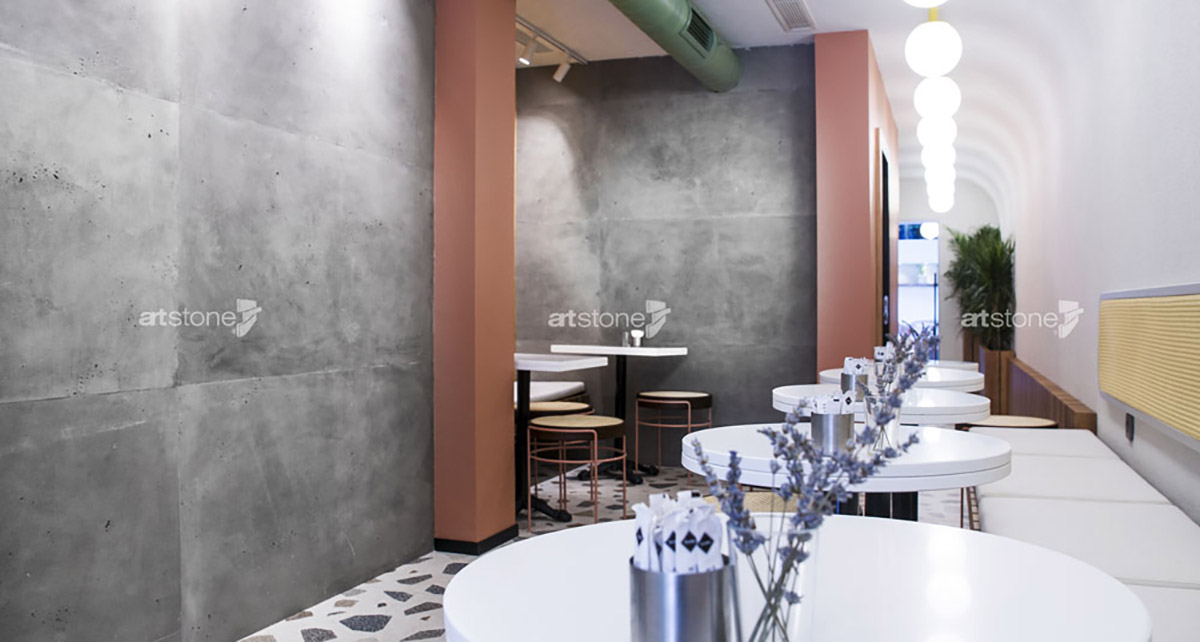 Minimalist Walls With Exposed Concrete Appearance: Lil ‘ Bake Fashion