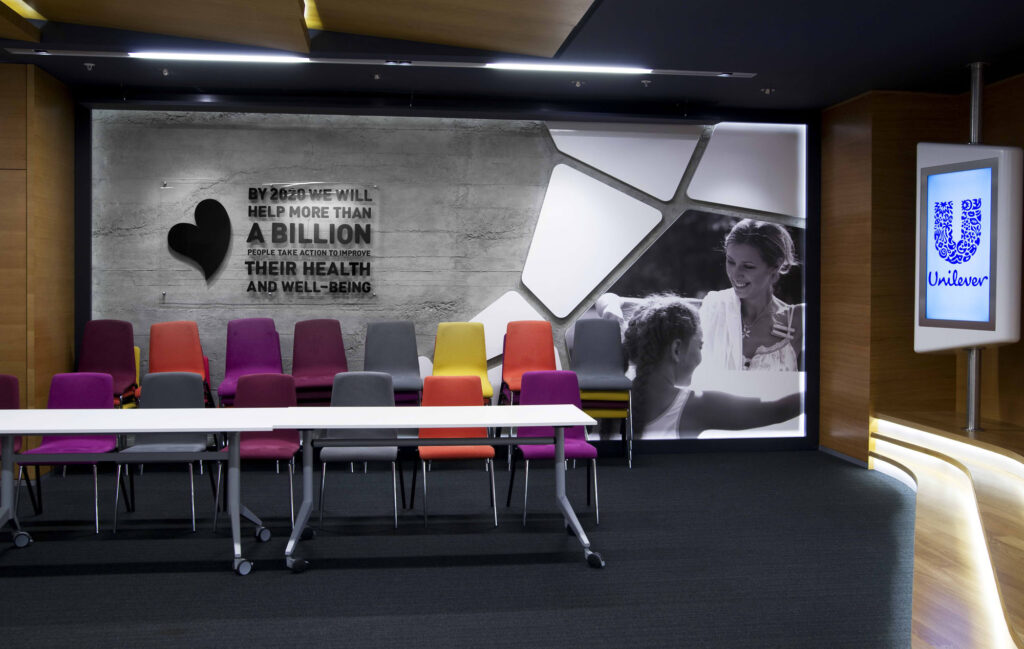 Unilever HQ Duvar Paneli Uygulaması.