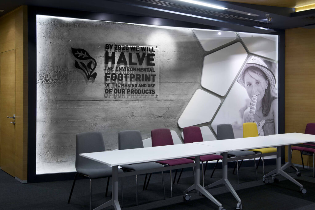 Unilever HQ Duvar Paneli Uygulaması.