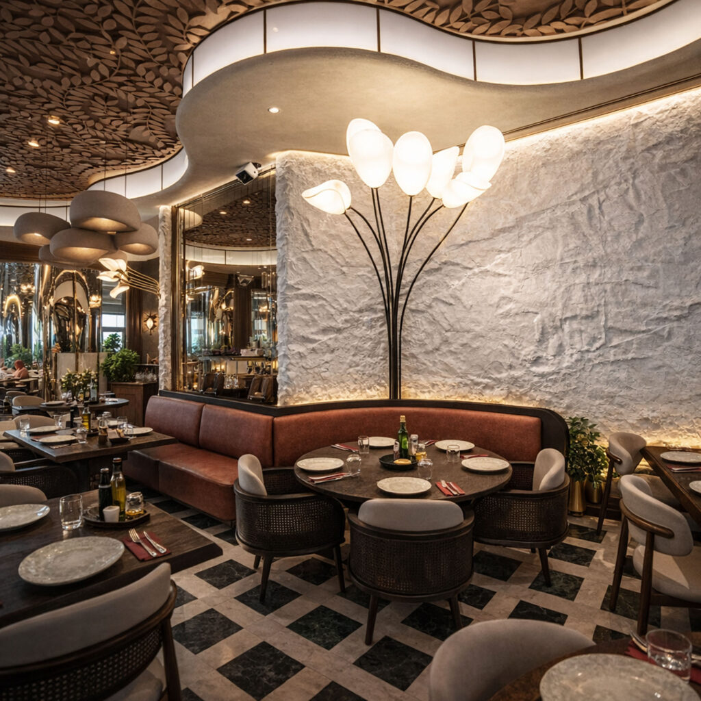 Günaydın Restaurant Duvar Paneli Uygulaması.