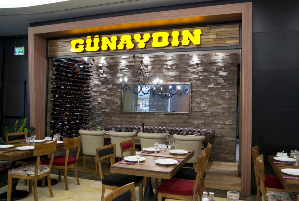 Günaydın Restaurant Duvar Paneli Uygulaması.