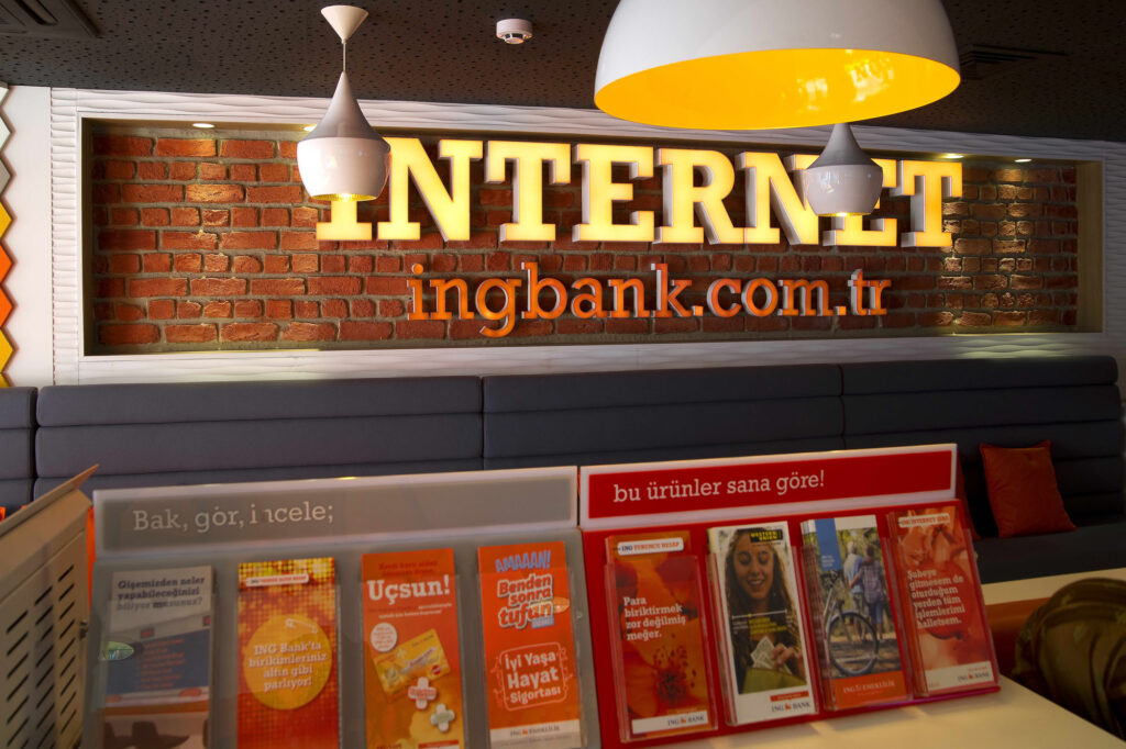 ING Bank Duvar Paneli Uygulaması.