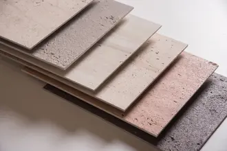 Artstone | Layered Myra Travertine decorative wall panel samples