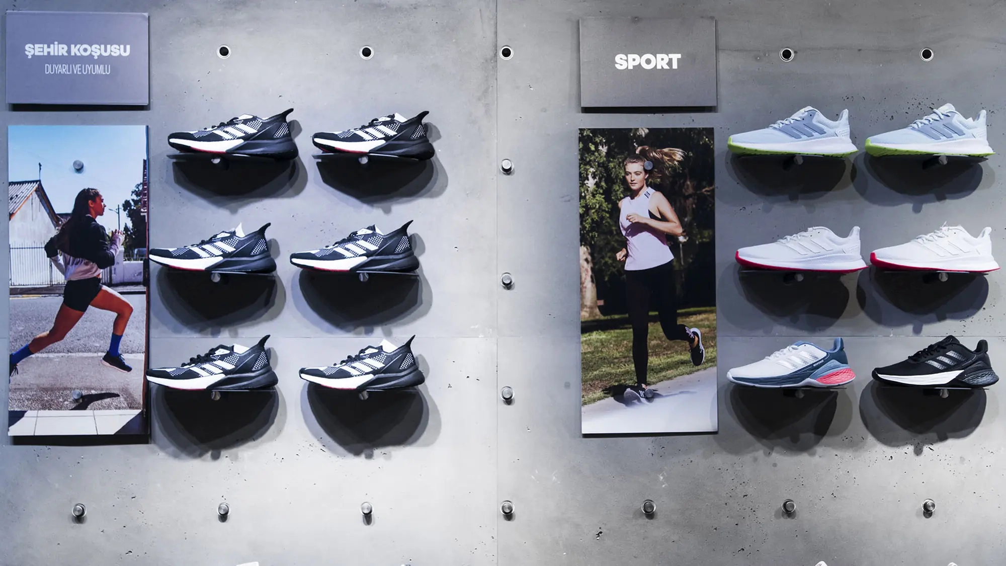 Artstone | Adidas mağazasında Phlox dekoratif duvar paneli uygulaması