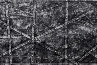 Artstone | Rootz Silver Black ST 741 steel wall panel