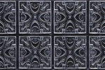 Artstone | Fontenay Noir Argent K 14675 decorative wall panel for black and silver floral interior design
