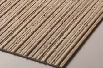 Artstone | Bej tonlu, ritmik çizgilere sahip Lexend Travertine mineral bazlı dekoratif 3D duvar paneli