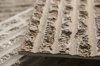 Artstone | Trophy açık bej, taş dokulu ve çizgisel kanallı dekoratif 3D duvar paneli