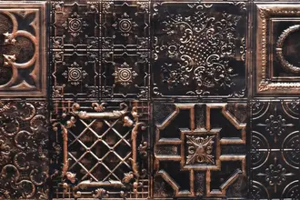 Artstone | Victorian Noir Bronze K 23673 3D karo duvar paneli klasik dekoratif duvar kaplama