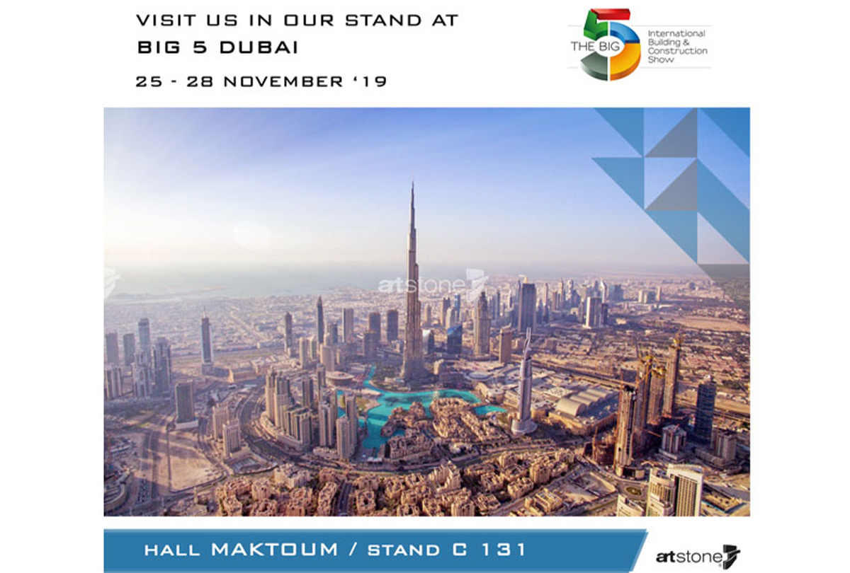 Artstone is ready for “Big5 Dubai 2019” for the 3rd time with its innovative products.