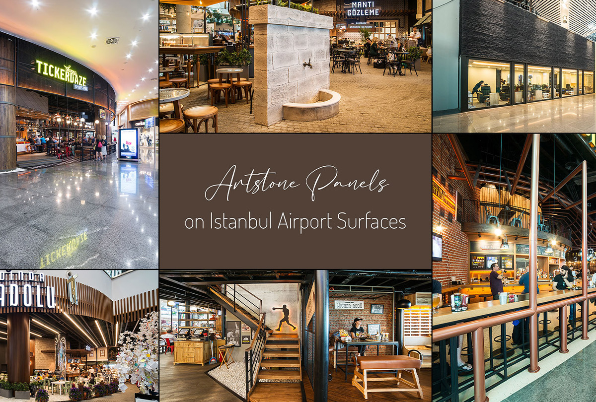 İstanbul Havalimanı Yüzeylerinde Artstone Paneller..