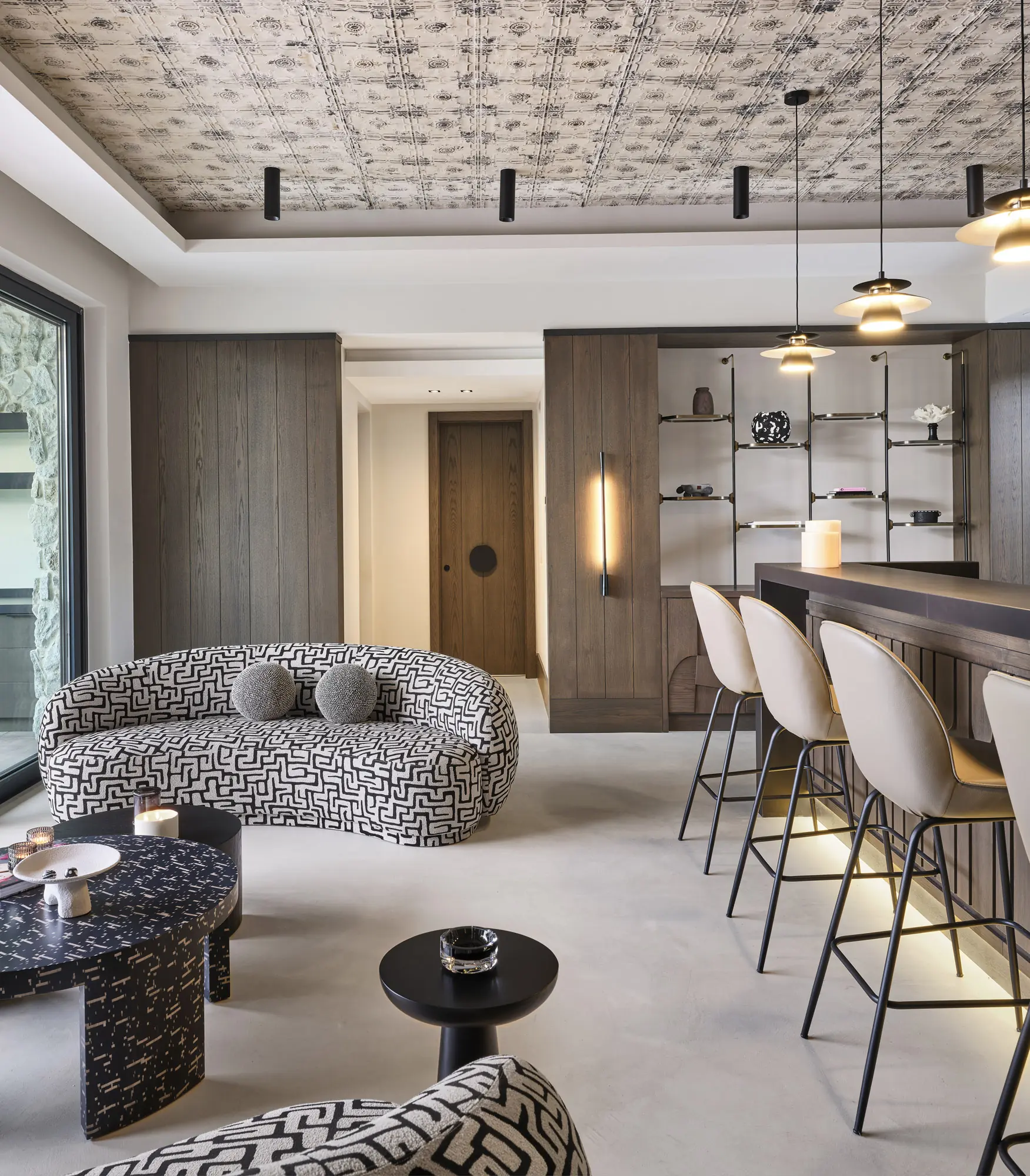 Artstone | Narlıdere Pool House Duvar Paneli Uygulaması.
