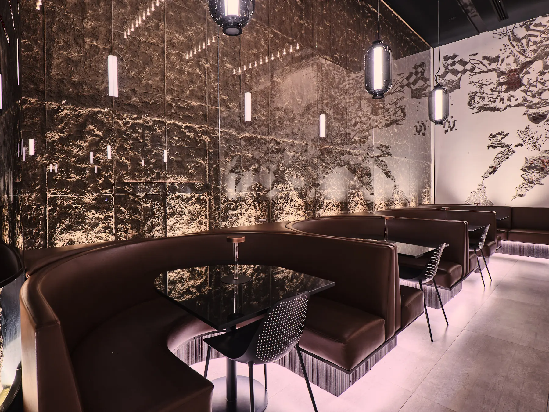 Artstone | MJ Restaurant Kuveyt iç mekânında Artstone dekoratif duvar yüzeyleri